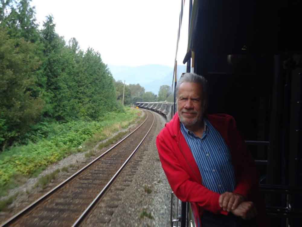 David W Canada Fam 2012, David on the train