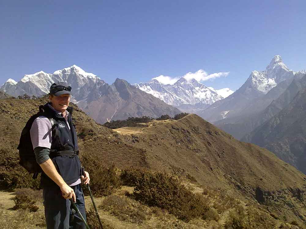Rowan Nepal Everest Fam 2012, rowan with everest view