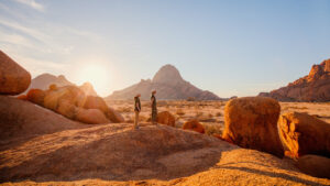 Two People in the Namib Desert | Luxury Namibia Holidays | The Ultimate Travel Company