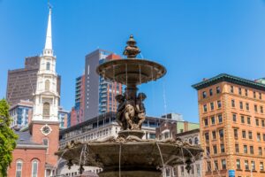 Fountain in Park Street with the Steeple in Boston | Luxury USA Holidays | The Ultimate Travel Company