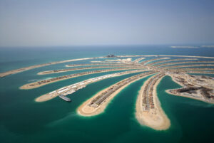 sky view of jumeirah palm island dubai middle east | ultimate travel company
