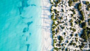 Aerial View of a Beach in Turks and Caicos | Luxury Turks and Caicos Holidays | The Ultimate Travel Company