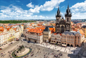 Czech Republic | Aerial View of the Church of Our Lady before Týn | The Ultimate Travel Company