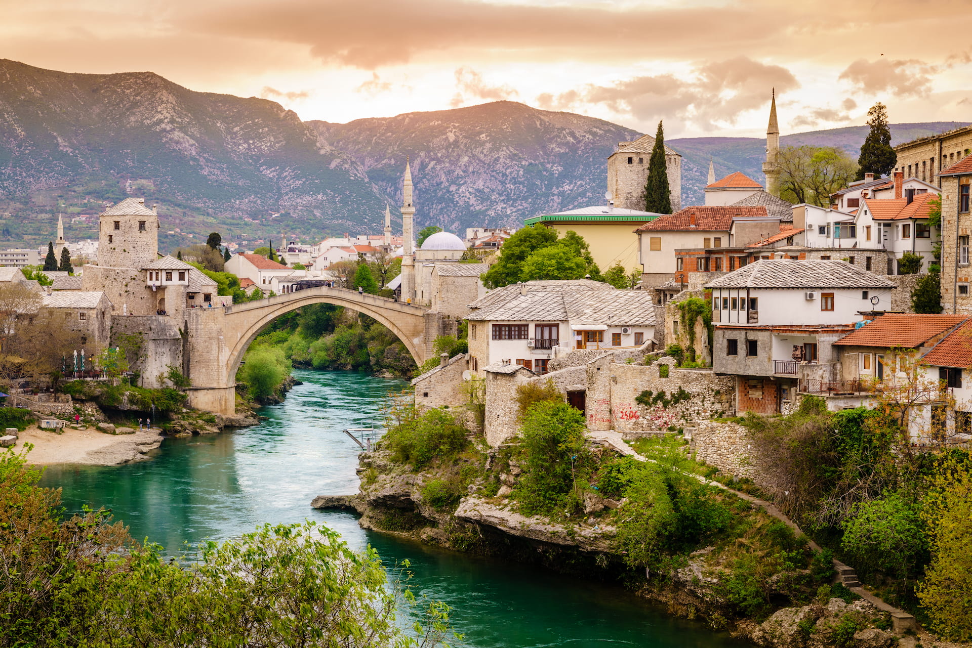 Bosnia Herzegovina | Mostar Old Bridge at sunrise | The Ultimate Travel Company