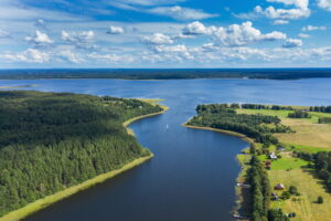 Aerial View of a Lake in Latvia | Luxury Latvia Holidays | The Ultimate Travel Company