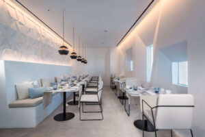 Grace, Mykonos | Greece | Minimalist restaurant interior design | The Ultimate Travel Company