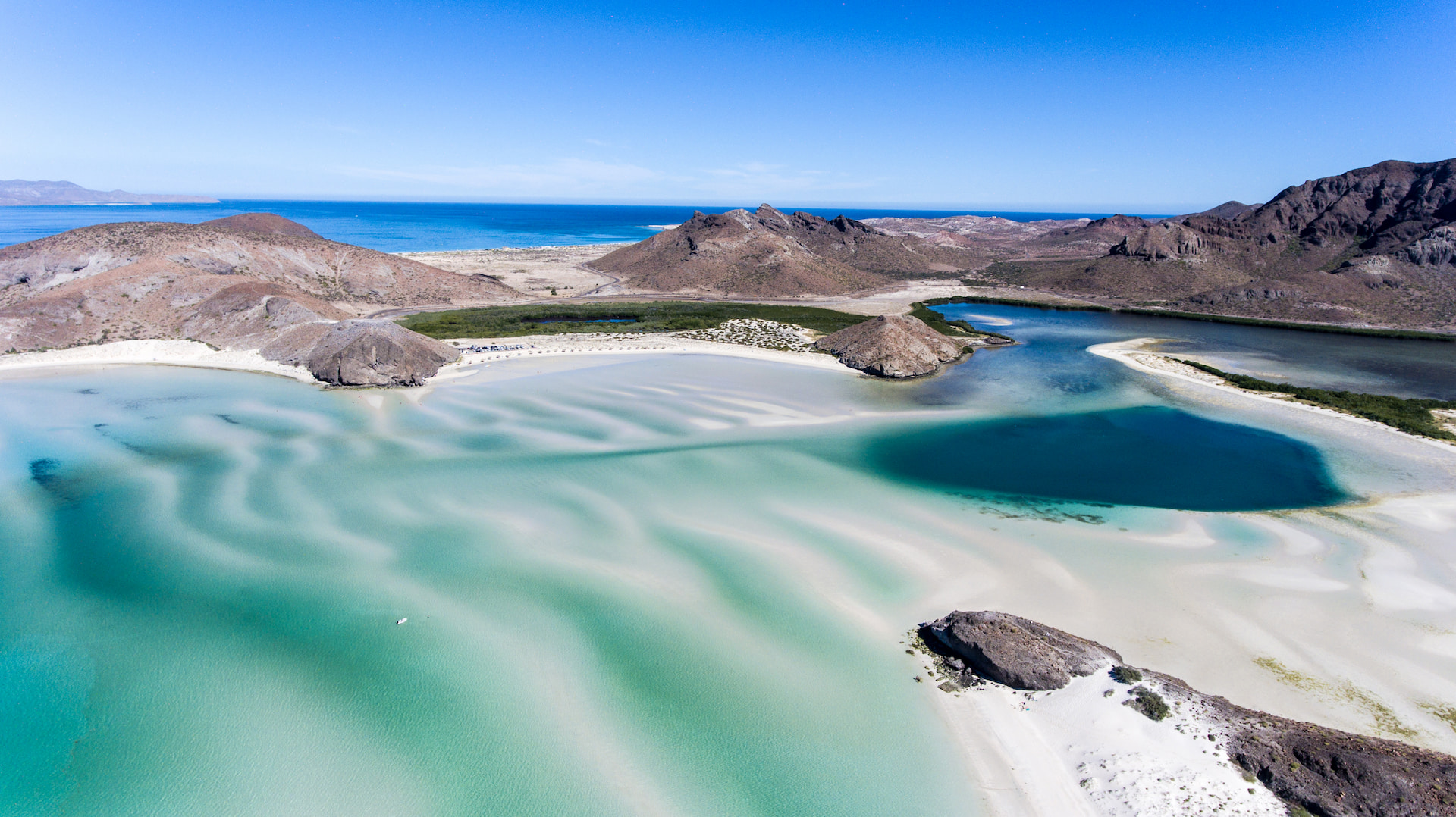 Aerial View of a Coastal Lagoon with Turquoise Waters in Baja California | Mexico Holidays | The Ultimate Travel Company