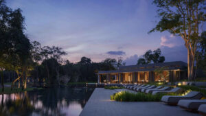 Koh Russey Villas & Resort | Cambodia | The main pool at night | The Ultimate Travel Company