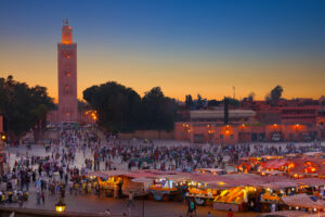 Jemaa El Fna Sqiare at Dusk in Marrakech | Morocco Holidays | The Ultimate Travel Company