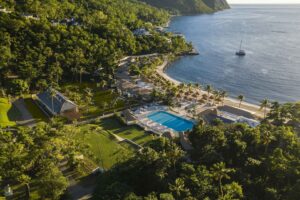 Aerial View of Sugar Beach Resort St Lucia | Caribbean Beach Holidays | The Ultimate Travel Company