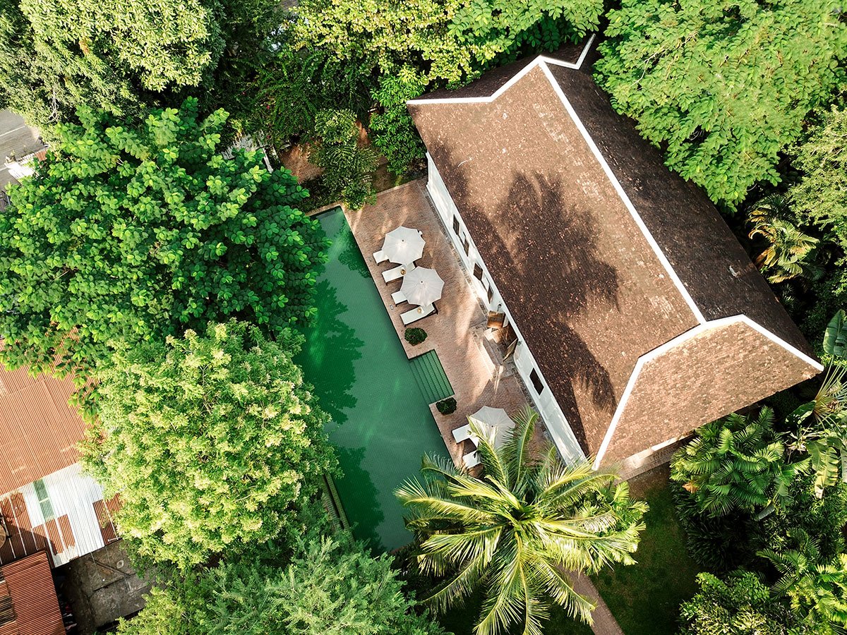 Satri House, Luang Prabang | Laos | Aerial view of the Satri House | The Ultimate Travel Company