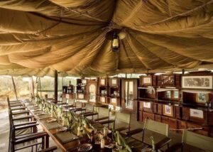 Meno A Kwena, Makgadikgadi Pans | Botswana | restaurant in tent | The Ultimate Travel Company