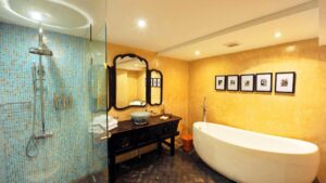 Hotel Cote Cour Beijing | China | Bathroom with tub | The Ultimate Travel Company