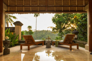 Amandari, Ubud | Indonesia | terrace loungers | The Ultimate Travel Company
