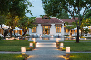 Amantaka, Luang Prabang, | Laos | hallway | The Ultimate Travel Company