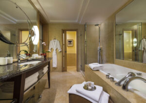 Fullerton Hotel, Singapore | Singapore | Fullerton bathroom | The Ultimate Travel Company