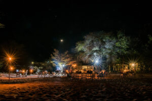 Changa Safari Camp, Matusadona National Park | Zimbabwe | Beach Dinner at night | The Ultimate Travel Company
