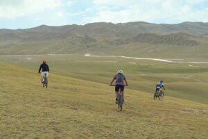 Genghis Khan Retreat | Mongolia | group of people whose biking | The Ultimate Travel Company