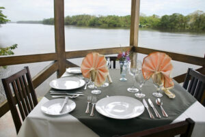 Manatus Hotel, Tortuguero | Costa Rica | dining area | The Ultimate Travel Company