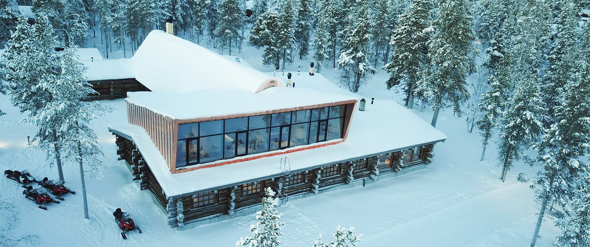 Jávri Lodge | Arctic | aerial view of the Javri Lodge | The Ultimate Travel Company