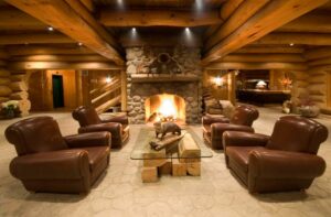 The Living Area in Hôtel Sacacomie, Laurentian Mountains | Luxury Canada Holidays | The Ultimate Travel Company