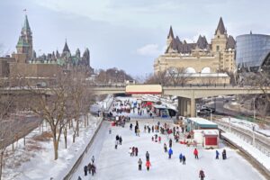 Rideau Canal Ice Skating Rink in Ottawa in Winter | Luxury Canada Holidays | The Ultimate Travel Company