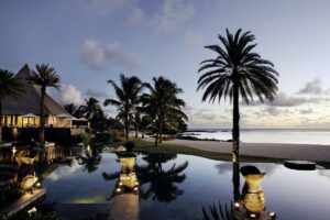 Sunset Pool View from Shanti Maurice Resort & Spa | Luxury Mauritius Holidays | The Ultimate Travel Company