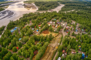 Aerial View of the Remote Village of Talkeetna, Alaska | Luxury USA Holidays | The Ultimate Travel Company