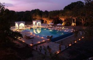 Shahpura Bagh, Rajasthan | India | pool at night | The Ultimate Travel Company