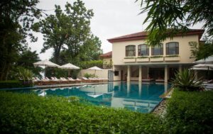 Ananda In The Himalayas | India | the Ananda pool area | The Ultimate Travel Company