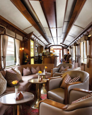 Dining Bar on the Belmond Train Hiram Bingham Train to Macchu Picchu | Peru | The Ultimate Travel Company