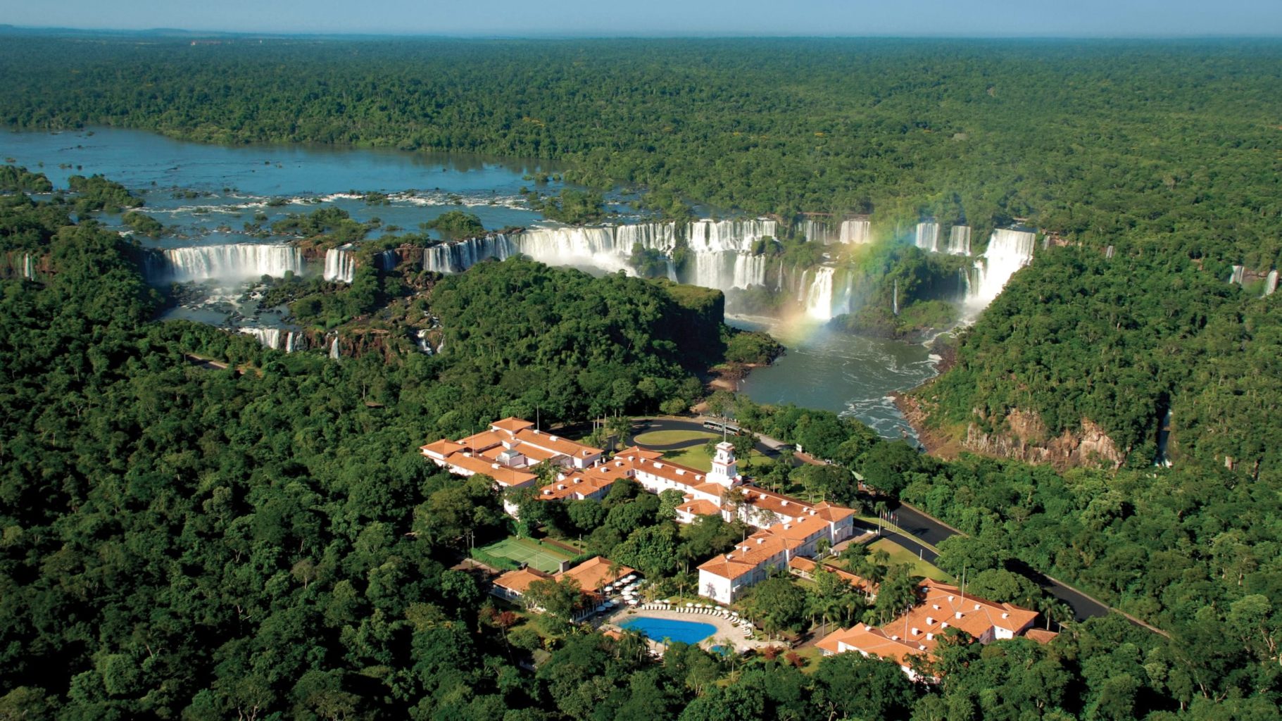 Hotel Das Cataratas, A Belmond Hotel, Iguazu Falls | Brazil | aerial view of Hotel Das Cataratas, A Belmond Hotel, Iguazu Falls | The Ultimate Travel Company