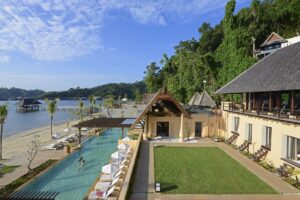 Garden and Pool at Bungaraya Island Resort | Borneo Holidays | The Ultimate Travel Company