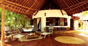 Cottage Terrace at Kinondo Kwetu | Luxury Kenya Holidays | The Ultimate Travel Company
