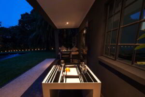 Latitude 13°, Lilongwe | Malawi | Dining at night | The Ultimate Travel Company