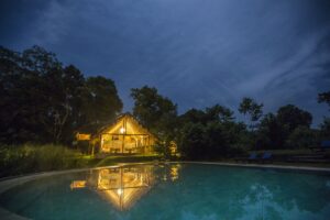 Swimming Pool at Night at Gal Oya Lodge | Sri Lanka Holidays | The Ultimate Travel Company