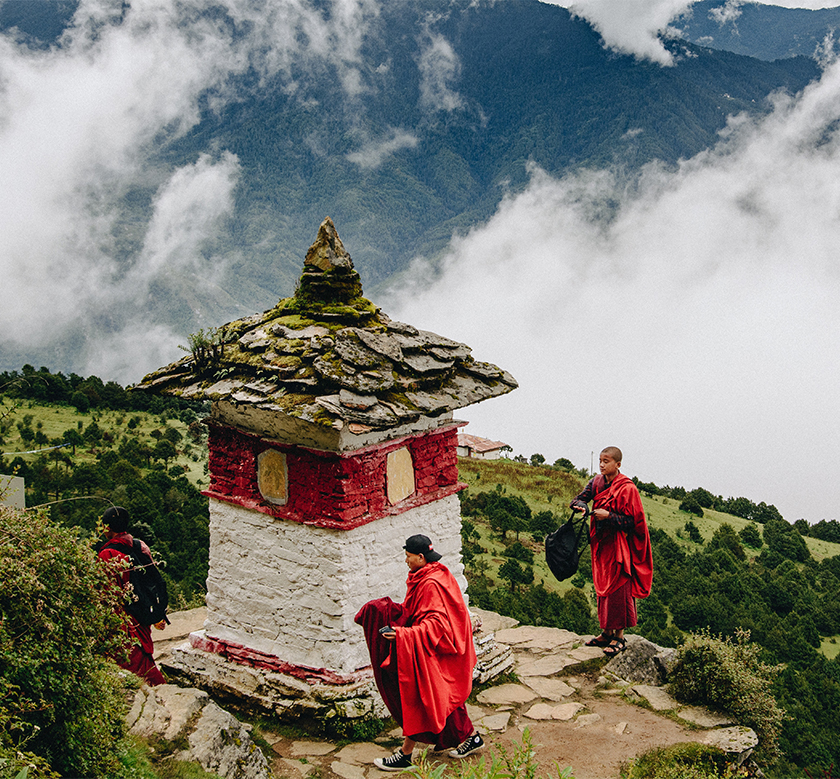 The Postcard Dewa, Thimphu | Bhutan | Monks | The Ultimate Travel Company