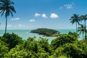 View of Ile du Diable (Devil's Island) from Ile Royale in the Iles du Salut | Luxury Guiana Holidays | The Ultimate Travel Company