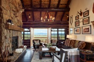 Blacksmith Cabin Living Room at Brush Creek Ranch, Wyoming | Ranch Holidays in the USA | The Ultimate Travel Company