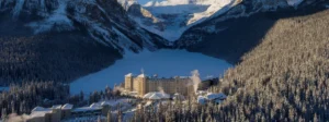 Fairmont Chateau Lake Louise, Banff National Park | Canada | earial view of the hotel | The Ultimate Travel Company
