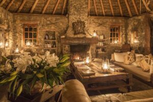 Campi Ya Kanzi, Chyulu Hills | Kenya | Living room | The Ultimate Travel Company