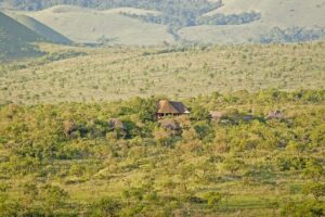 Campi Ya Kanzi, Chyulu Hills | Kenya | Aerial view of the Camp | The Ultimate Travel Company