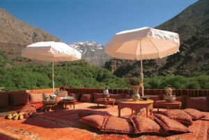Kasbah Du Toubkal, Atlas Mountains | Morocco | living area | The Ultimate Travel Company