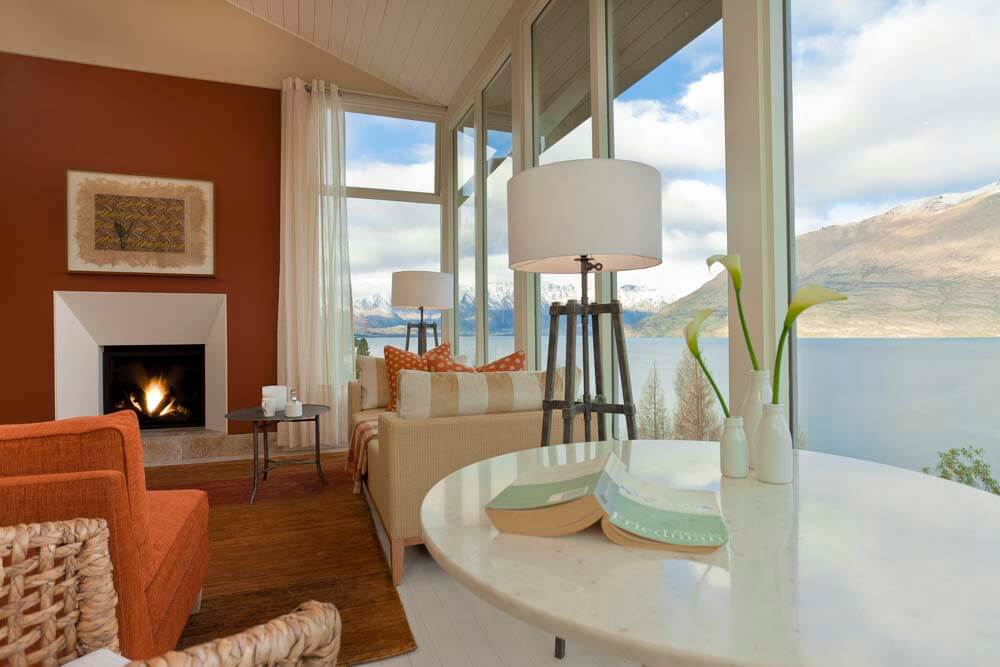 Matakauri Lodge, Queenstown | New Zealand | living room | The Ultimate Travel Company