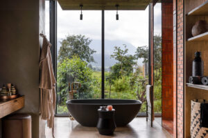 Singita Kwitonda Lodge, Volcanoes National Park | Rwanda | bathroom | Ultimate Travel Company