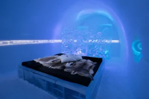 The Ice Hotel, Swedish Lapland | Sweden | bedroom | The Ultimate Travel Company