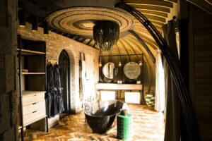 Bisate Lodge, Volcanoes National Park | Rwanda | bathroom | Ultimate Travel Company