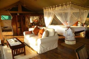 Chiawa Camp, Lower Zambezi National Park | Zambia | living room | The Ultimate Travel Company