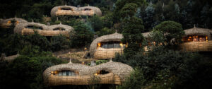 Bisate Lodge, Volcanoes National Park | Rwanda | view of the Bisate Lodge | Ultimate Travel Company
