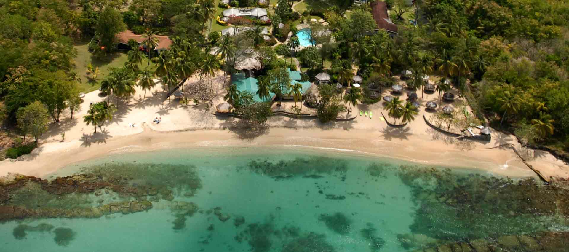 East Winds Inn | St Lucia | aerial view of East Winds Inn | Ultimate Travel Company